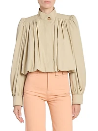 Short Cotton Trench Jacket