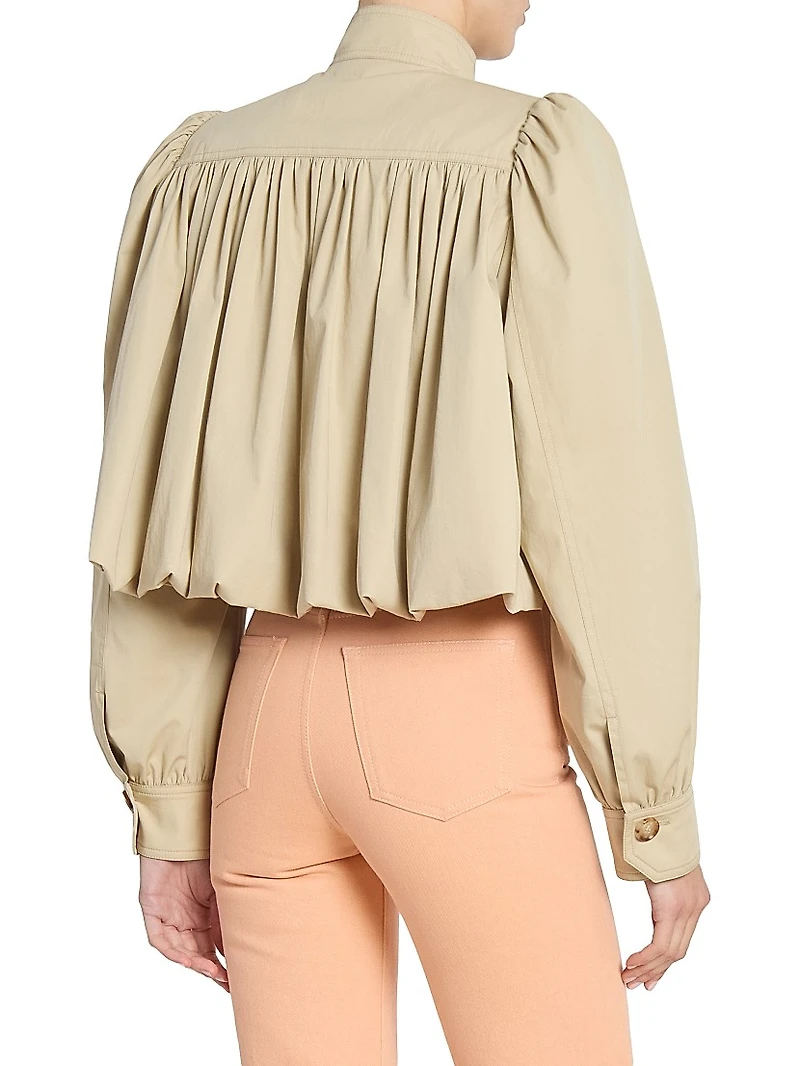 Short Cotton Trench Jacket