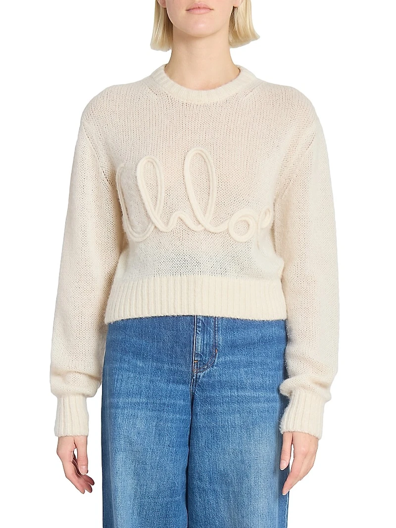 Wool & Silk-Blend Knit Sweater