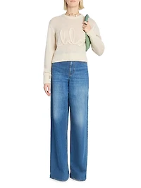 Wool & Silk-Blend Knit Sweater