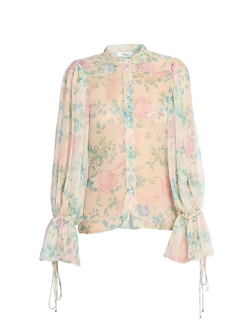 Floral Silk Blouse