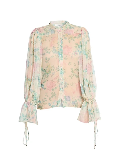 Floral Silk Blouse