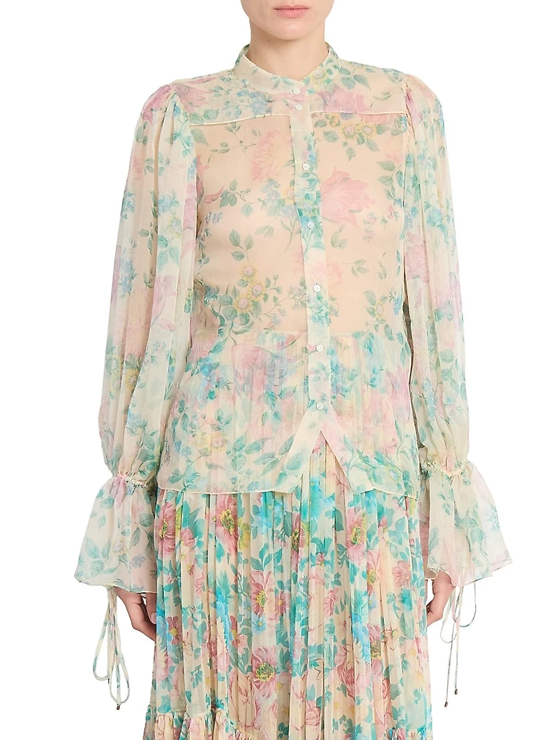 Floral Silk Blouse
