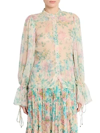 Floral Silk Blouse