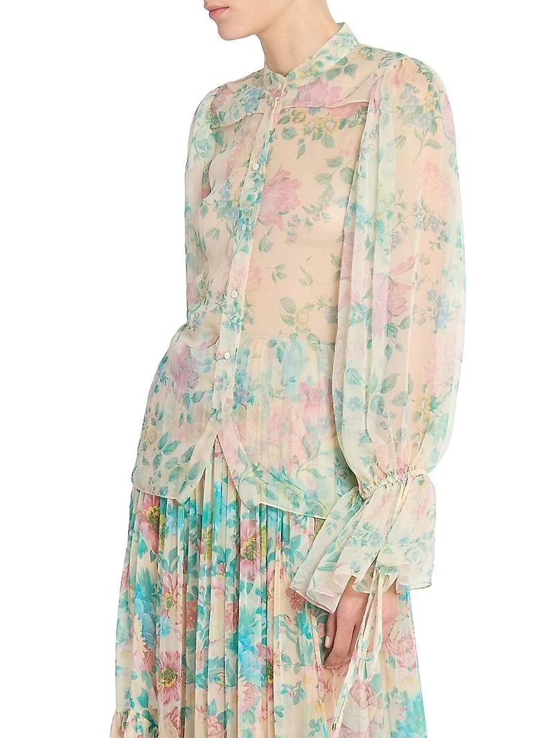 Floral Silk Blouse