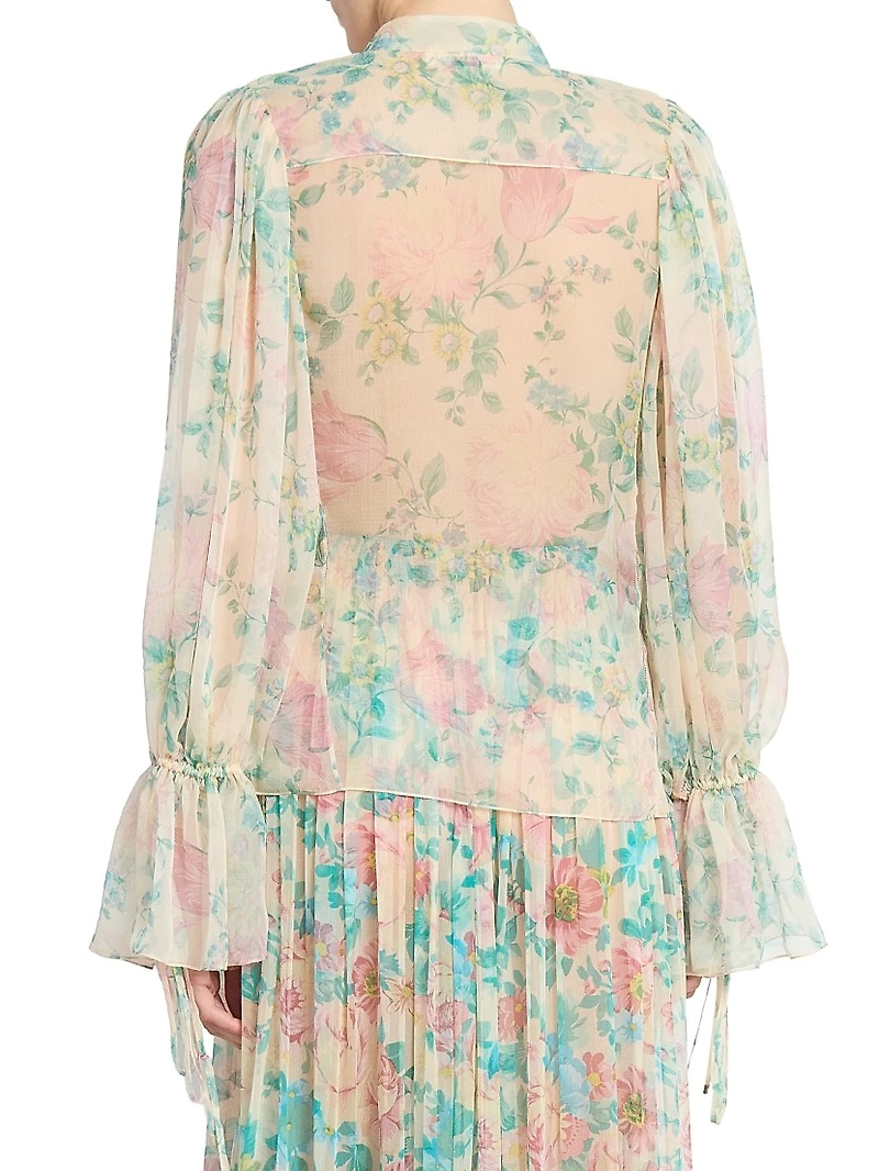 Floral Silk Blouse