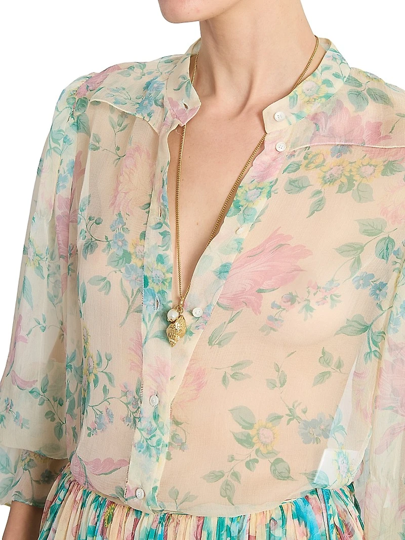 Floral Silk Blouse
