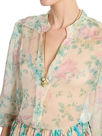 Floral Silk Blouse