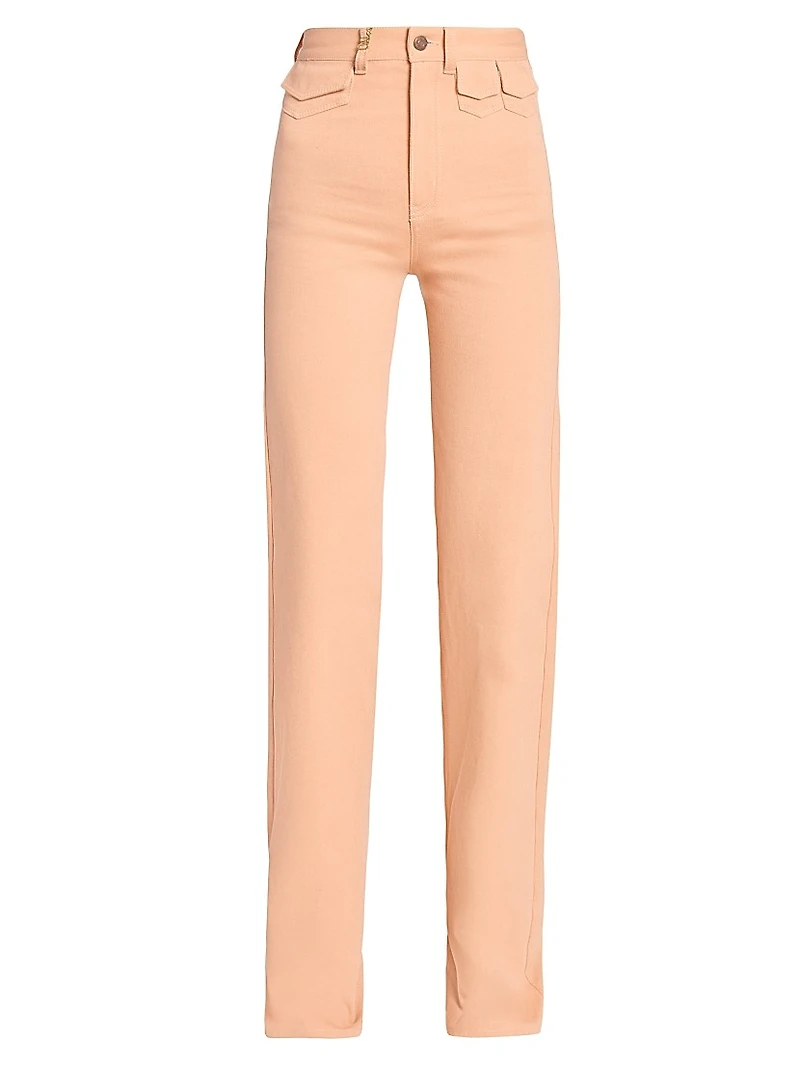 Twill Cotton Slim-Fit Pants