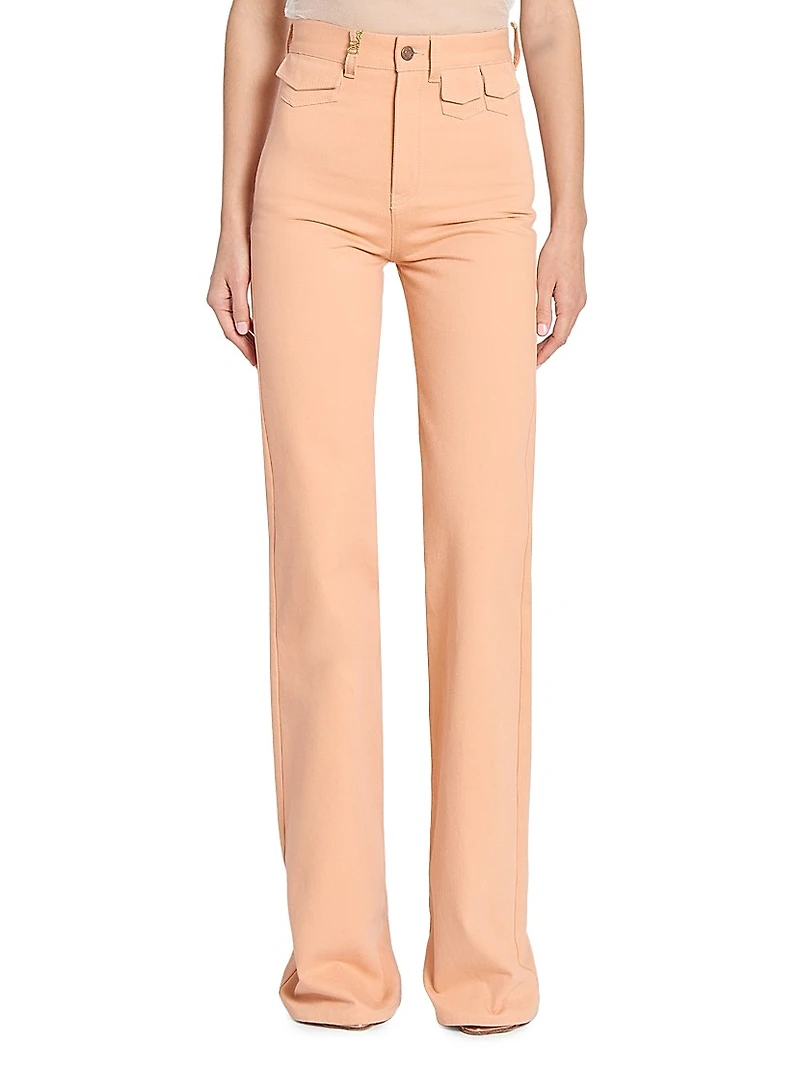 Twill Cotton Slim-Fit Pants