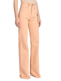 Twill Cotton Slim-Fit Pants