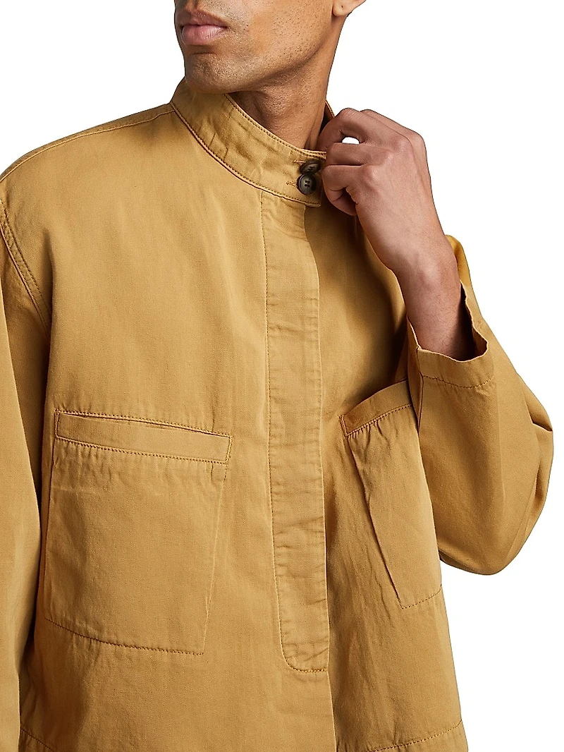 Fnan Cotton-Linen Work Jacket