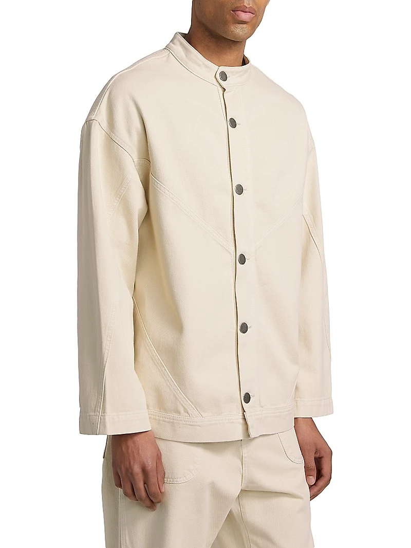 Hermon Button-Front Shirt Jacket