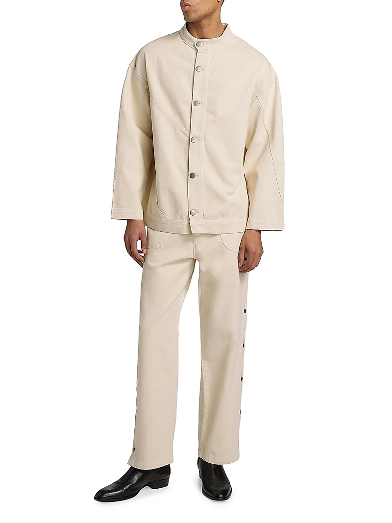 Hermon Button-Front Shirt Jacket