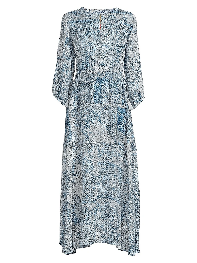 Els Floral Tiered Midi-Dress