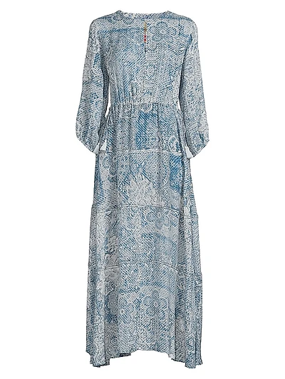 Els Floral Tiered Midi-Dress