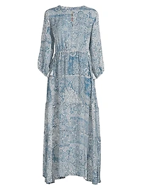 Els Floral Tiered Midi-Dress