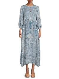 Els Floral Tiered Midi-Dress