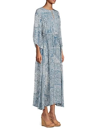 Els Floral Tiered Midi-Dress