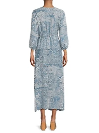 Els Floral Tiered Midi-Dress