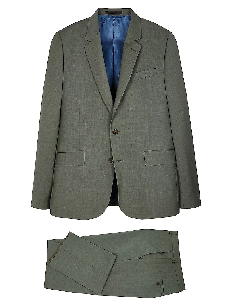 Soho-Fit Wool Two-Button Suit