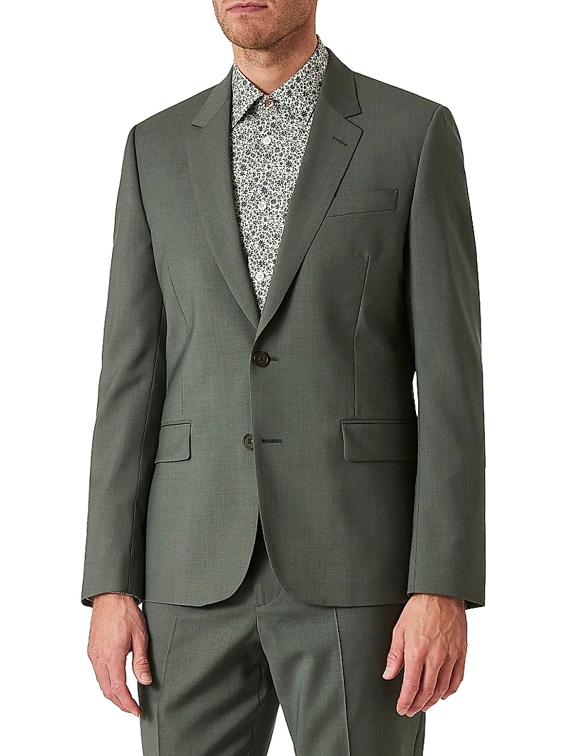 Soho-Fit Wool Two-Button Suit