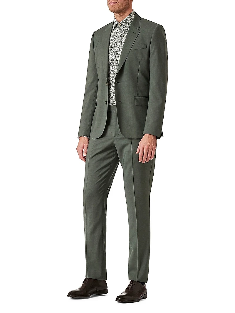 Soho-Fit Wool Two-Button Suit