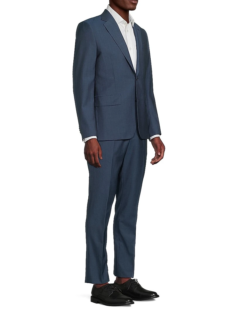 Brierley-Fit Wool Two-Button Suit