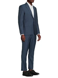 Brierley-Fit Wool Two-Button Suit