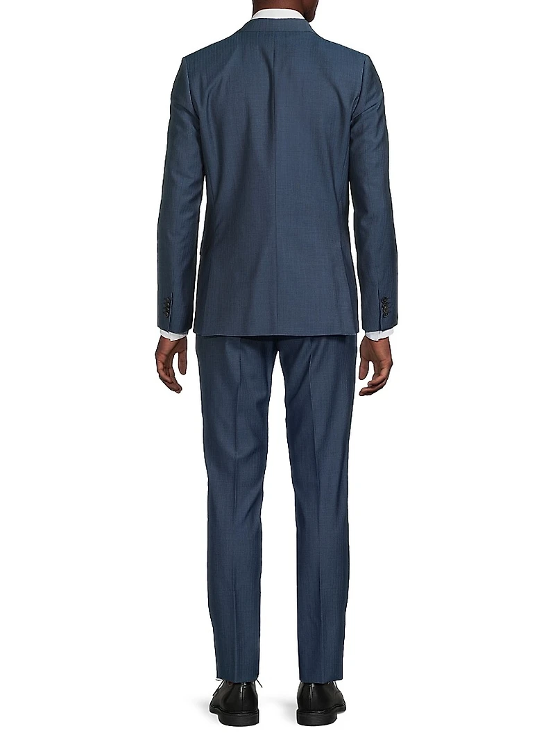 Brierley-Fit Wool Two-Button Suit