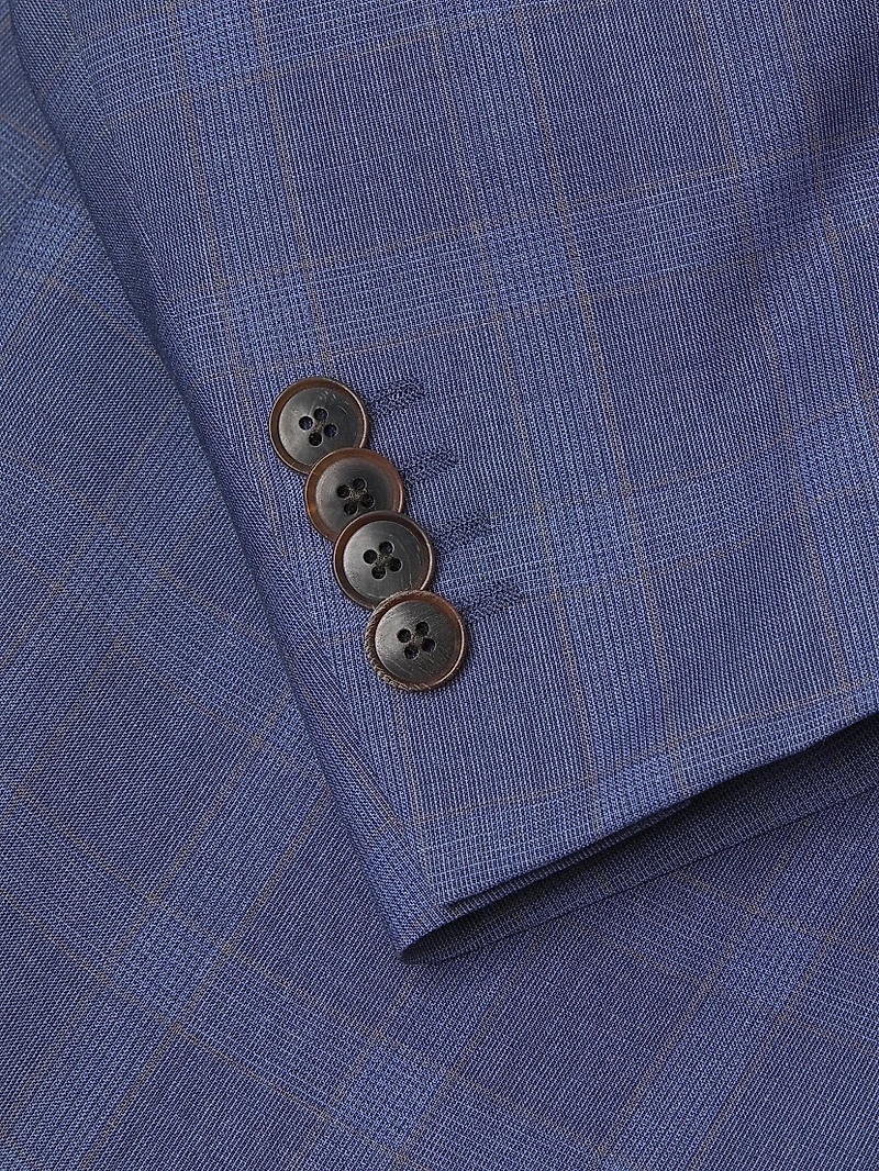 Brierley-Fit Plaid Wool Two-Button Suit