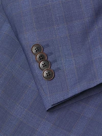 Brierley-Fit Plaid Wool Two-Button Suit