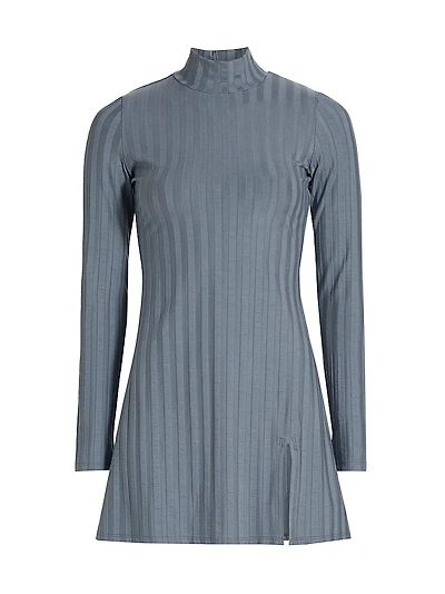 Libra Rib-Knit Minidress