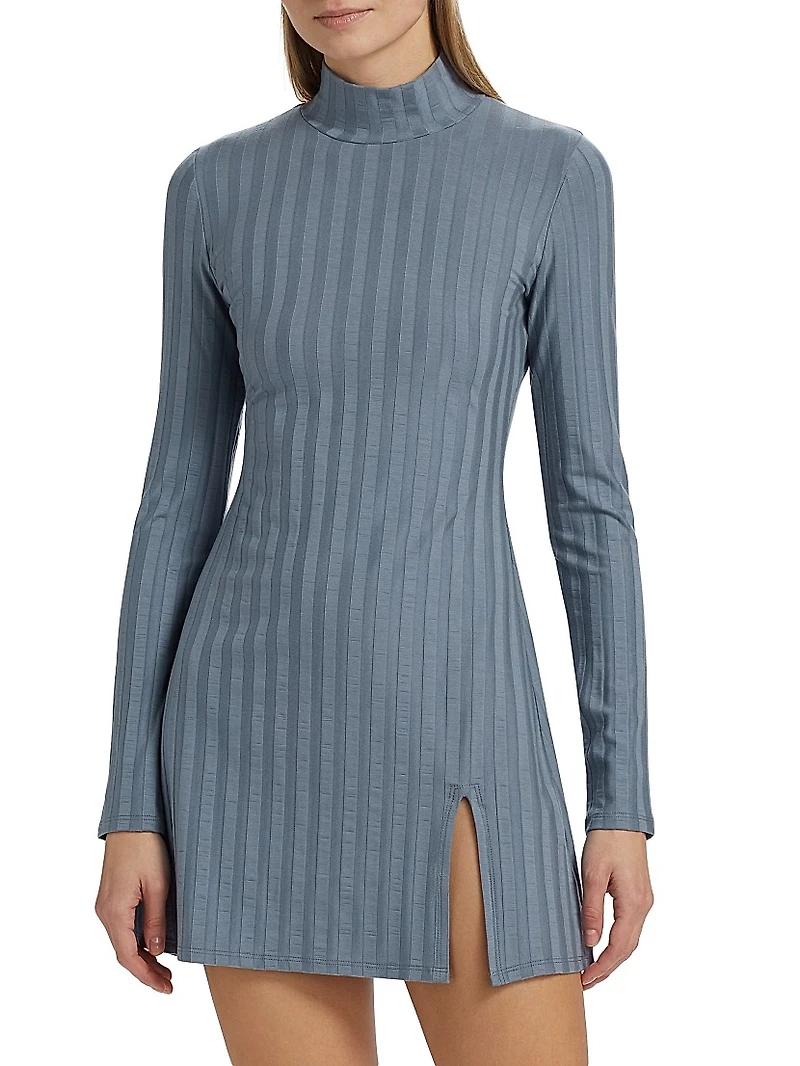 Libra Rib-Knit Minidress