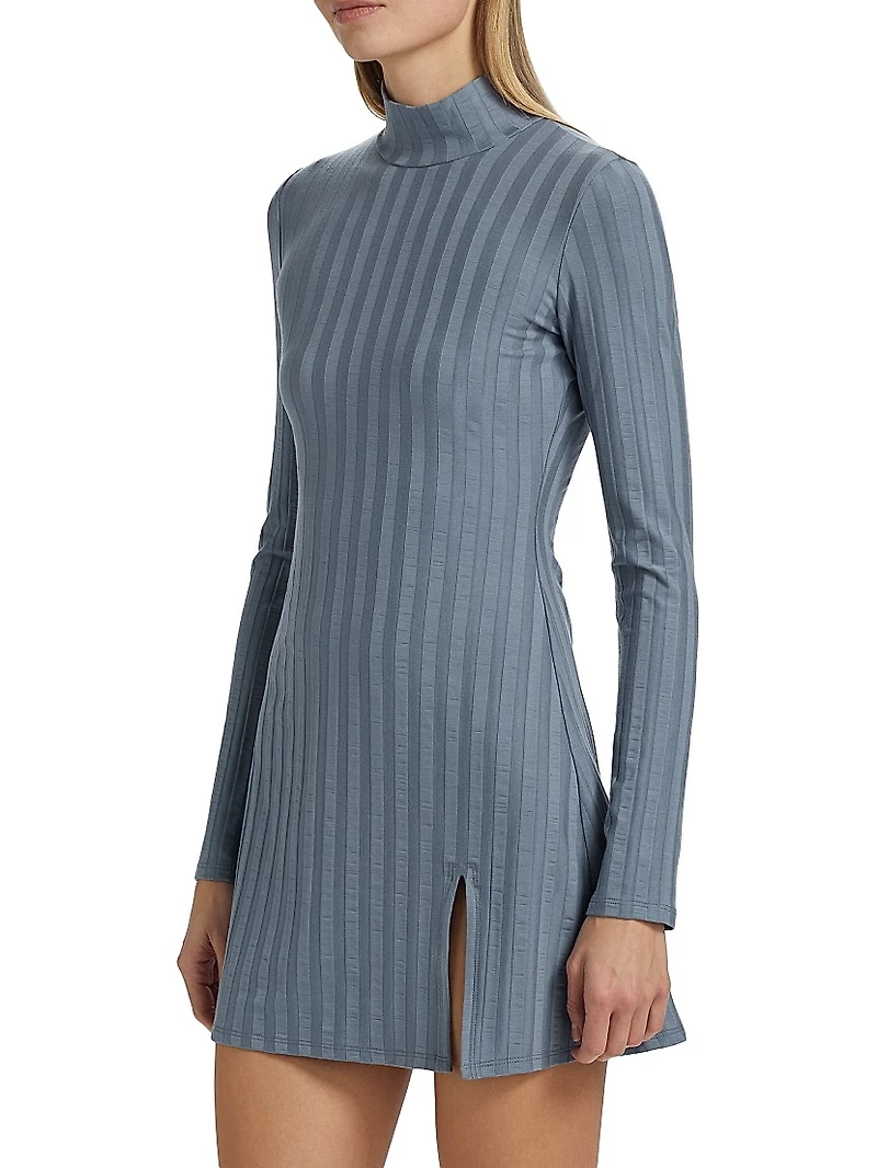 Libra Rib-Knit Minidress