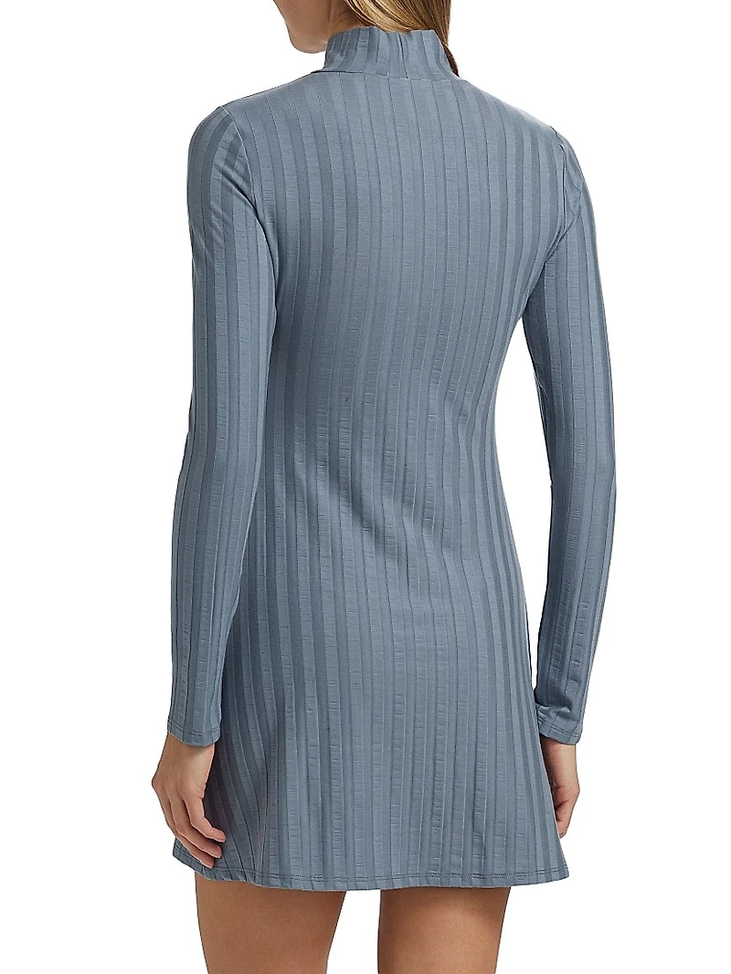 Libra Rib-Knit Minidress