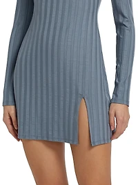 Libra Rib-Knit Minidress