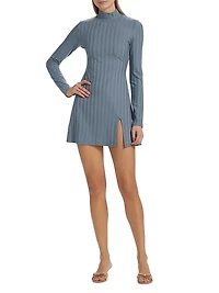 Libra Rib-Knit Minidress