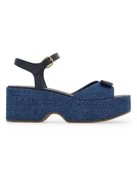 Selna 70MM Denim Platform Sandals