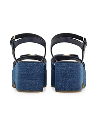Selna 70MM Denim Platform Sandals