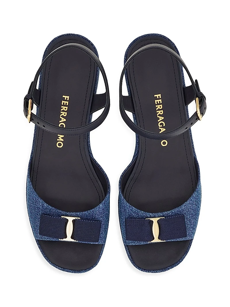Selna 70MM Denim Platform Sandals