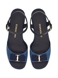 Selna 70MM Denim Platform Sandals