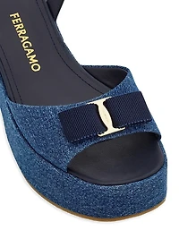 Selna 70MM Denim Platform Sandals