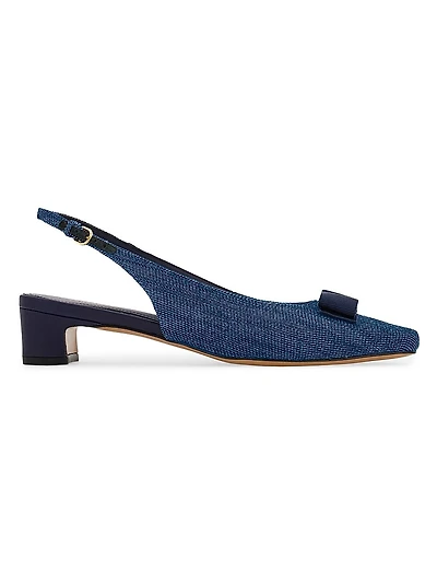Rivada 30MM Denim Square-Toe Pumps