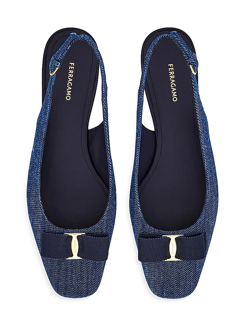 Rivada 30MM Denim Square-Toe Pumps