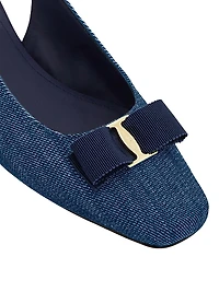 Rivada 30MM Denim Square-Toe Pumps