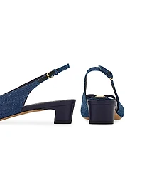 Rivada 30MM Denim Square-Toe Pumps