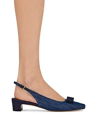 Rivada 30MM Denim Square-Toe Pumps