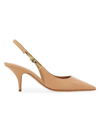 Tally 70MM Leather Slingback Pumps