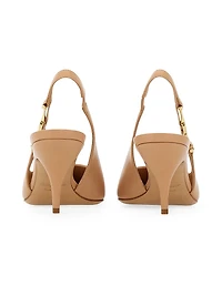 Tally 70MM Leather Slingback Pumps